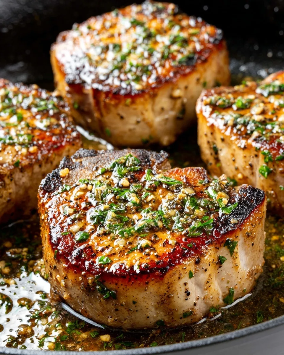 Garlic Butter Pan Seared Pork Chops (20-Minutes)
