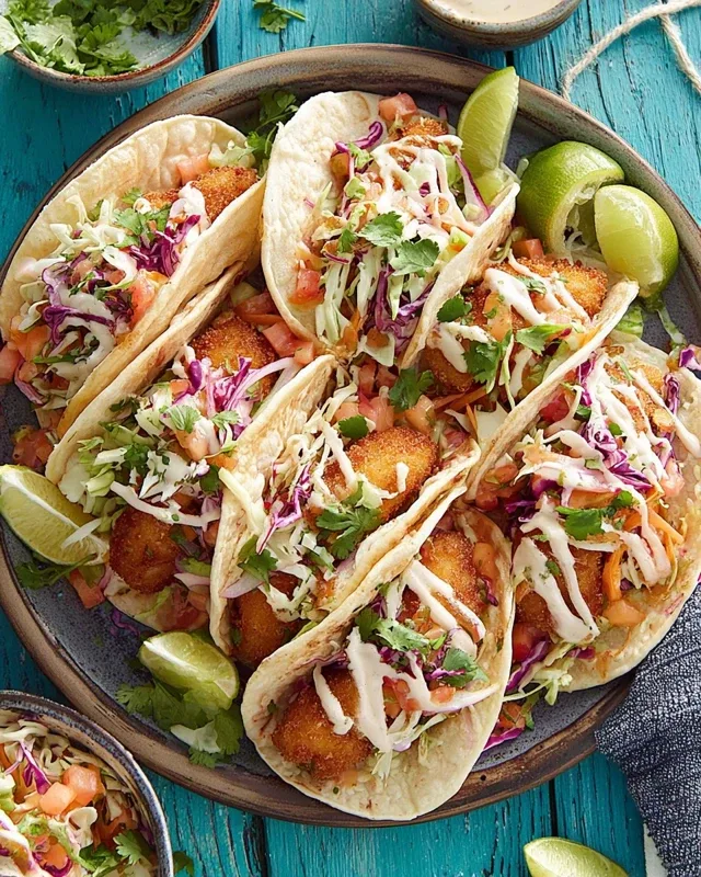 Crispy Baked Fish Tacos with Cabbage