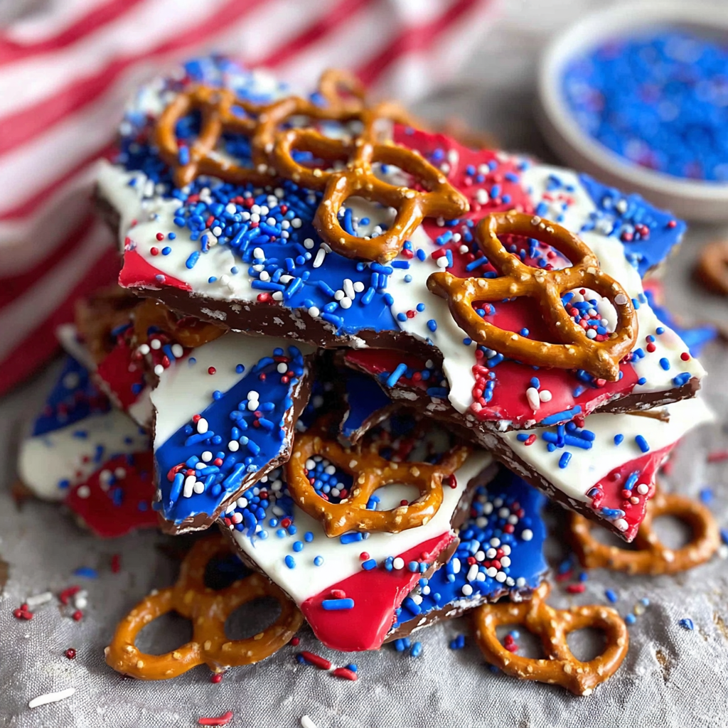 Patriotic Pretzel Bark: A Festive Treat Recipe!