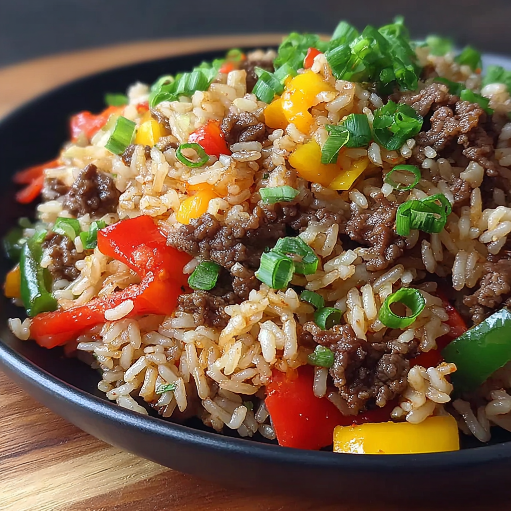 Beef Pepper Rice Bowl: A One-Pan Wonder