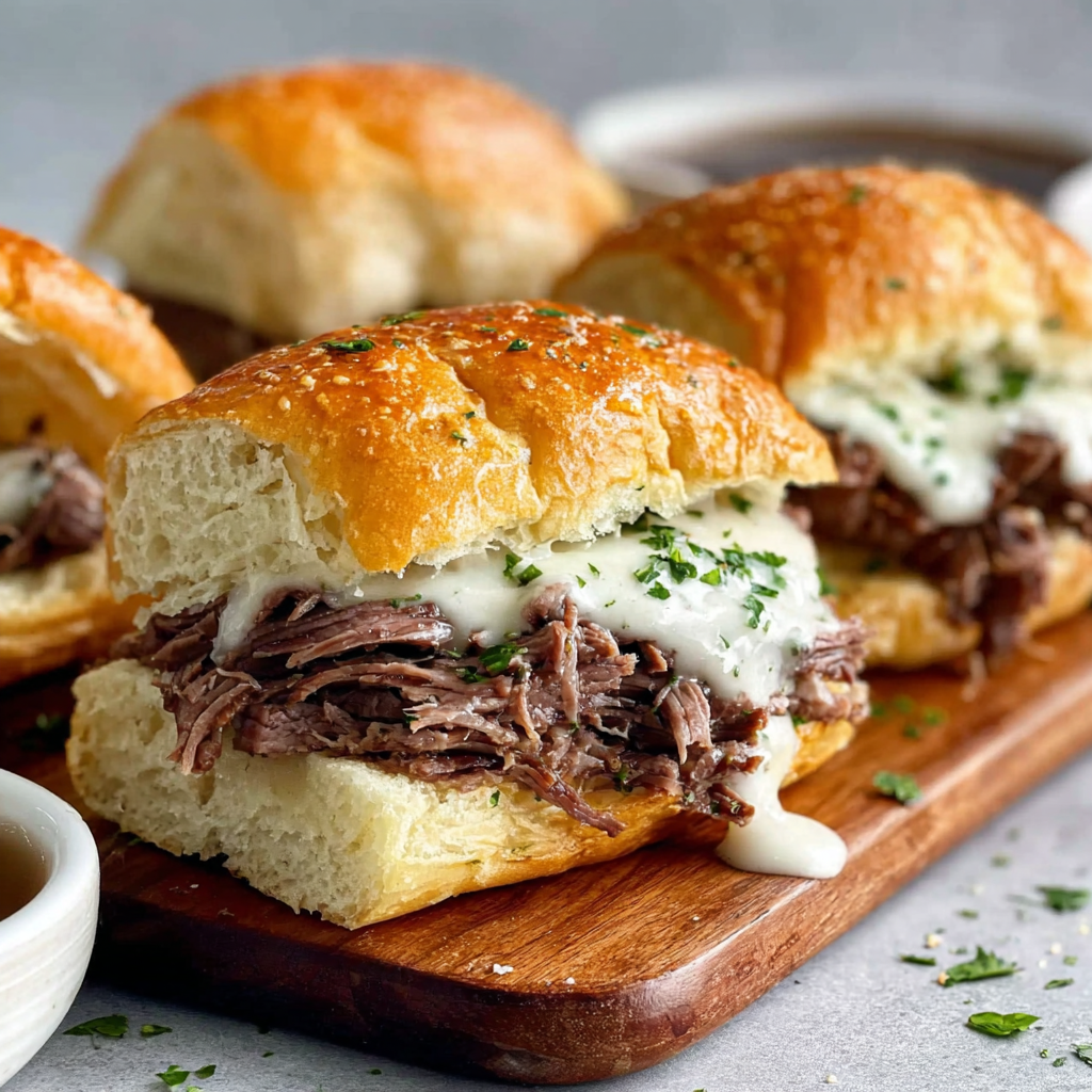 Crock Pot French Dip Sandwiches with Rich Au Jus