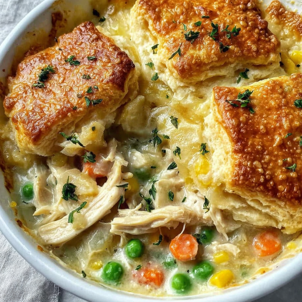 Deliciously Simple Crustless Chicken Pot Pie